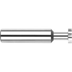 Harvey Tool - ANSI 404 (Old Std # 3) 1/2" Cut Diam, 1/8" Cut Width, 1/2" Shank, Straight-Tooth Woodruff Keyseat Cutter - Industrial Tool & Supply