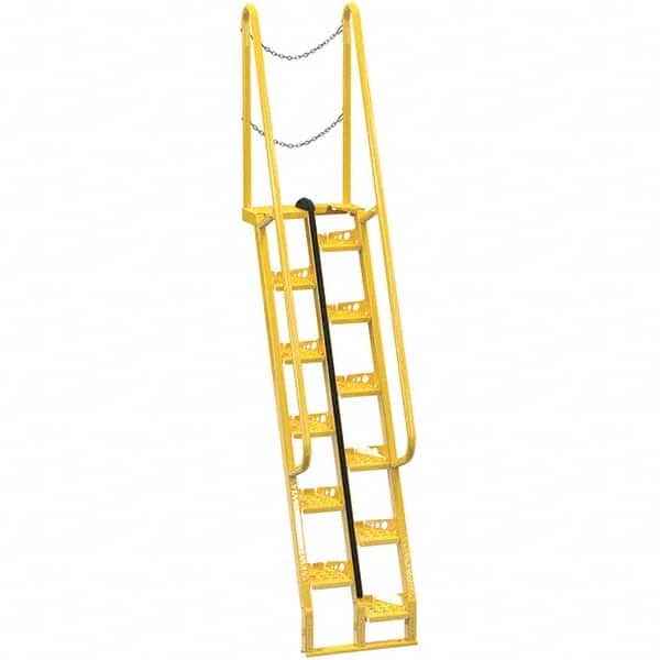 Vestil - 125-7/8" High 350 Lb Capacity 12 Step Alternating Tread Stair - Industrial Tool & Supply