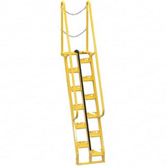 Vestil - 125-7/8" High 350 Lb Capacity 12 Step Alternating Tread Stair - Industrial Tool & Supply