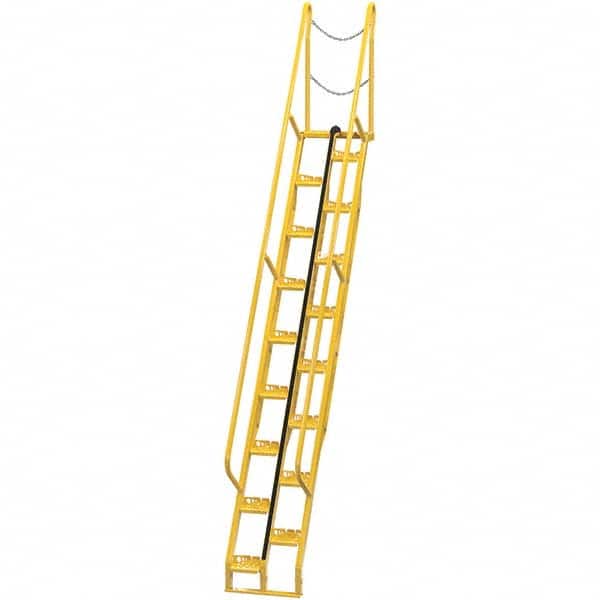 Vestil - 174-1/8" High 350 Lb Capacity 17 Step Alternating Tread Stair - Industrial Tool & Supply