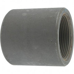 Made in USA - Size 2-1/2", Class 3,000, Forged Carbon Steel Black Pipe Coupling - 3,000 psi, Threaded End Connection - Industrial Tool & Supply