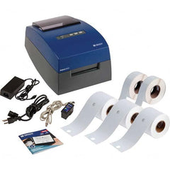 Brady - Electronic Label Makers Type: Desktop Label Printer Accessories: J20-CMY Ink Cartridge; J20-ROLL Material Roll for Printhead Alignment; Power Cord; Printer; Quick Start Guide; USB Cable; USB with Drivers and Manuals - Industrial Tool & Supply