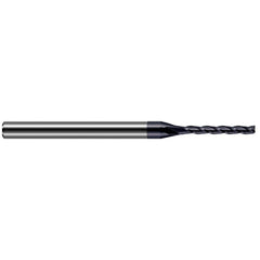 Square End Mill: 5/64'' Dia, 0.55'' LOC, 1/8'' Shank Dia, 2-1/2'' OAL, 3 Flutes, Solid Carbide Single End, AlTiN Finish, 30 ° Helix, Centercutting, RH Cut, RH Flute