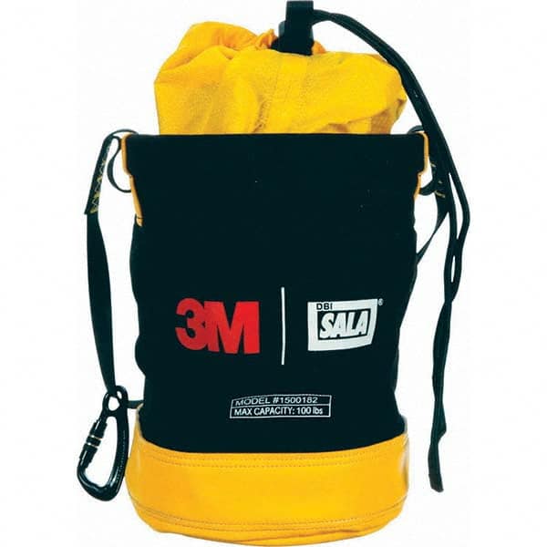 DBI/SALA - Canvas, Black/Yellow Tool Bucket - Industrial Tool & Supply