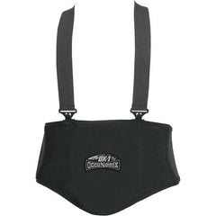 Back Supports; Support Type: Belt with Detachable Shoulder Straps; Belt Closure Type: Hook & Loop; Belt Material: Elastic Nylon; Size: Large; Fits Maximum Waist Size (Inch): 44 in; Fits Minimum Waist Size (Inch): 35 in; Belt Width (Inch): 9; Color: Black;