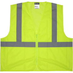 MCR Safety - Size 3XL Lime Mesh General Purpose High Visibility Vest - Industrial Tool & Supply