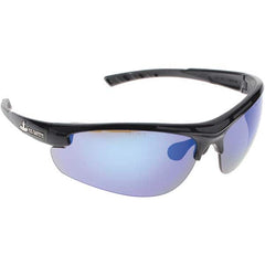 MCR Safety - Blue Mirror Lenses, Framed Dual Lens Safety Glasses - Industrial Tool & Supply