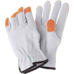 MCR Safety - Size L Leather Work Gloves - Industrial Tool & Supply