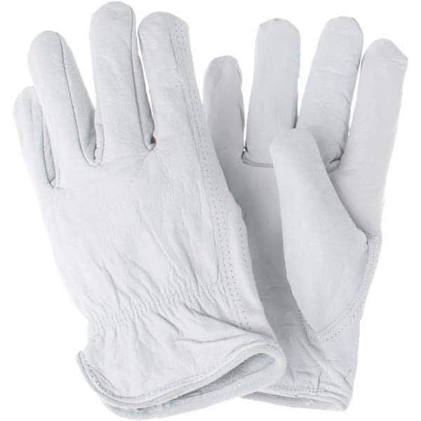 MCR Safety - Size M Leather Abrasion & Puncture Protection Work Gloves - Industrial Tool & Supply