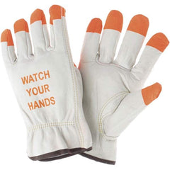 MCR Safety - Size L Leather Abrasion Protection Work Gloves - Industrial Tool & Supply