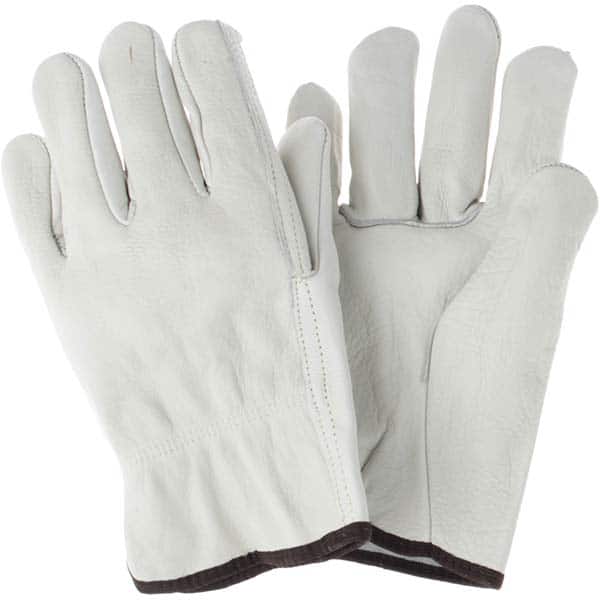 MCR Safety - Size L Leather Abrasion Protection Work Gloves - Industrial Tool & Supply