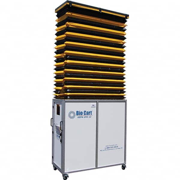 Air-Care - 36" Wide x 36" High x 75" Deep, Air Cleaner Containment Cart - Industrial Tool & Supply
