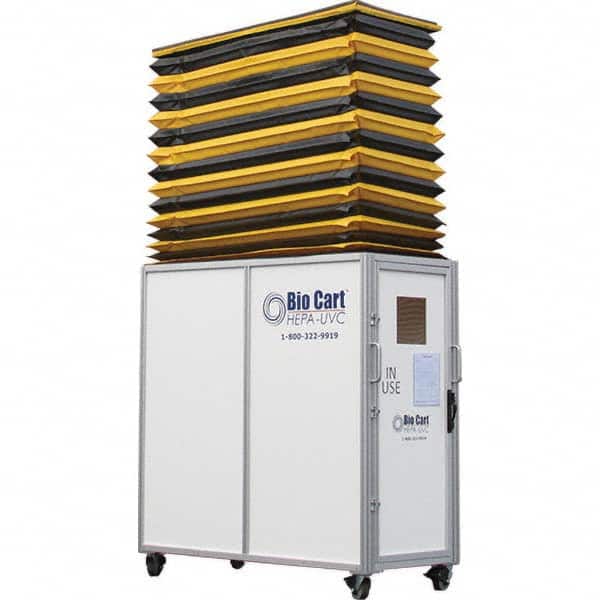 Air-Care - 36" Wide x 36" High x 75" Deep, Air Cleaner Containment Cart - Industrial Tool & Supply