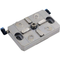 EDM Chucks; Chuck Size: 122mm x 80mm x 22mm; System Compatibility: Macro; System 3R; Actuation Type: Pneumatic; Material: Stainless Steel; CNC Base: Yes; EDM Base: Yes; Clamping Force (N): 10000.00; Series/List: RHS Macro