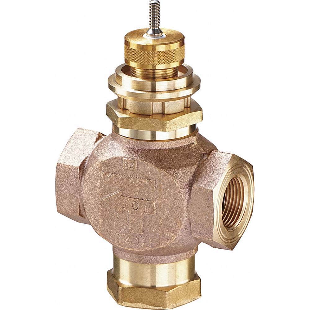 Johnson Controls - Globe Valves; Type: 3-Way Globe Valve ; Pipe Size: 2 (Inch); End Connections: FNPT ; Material: Bronze ; Disc Material: Stainless Steel ; WOG Rating (psi): 308 - Exact Industrial Supply