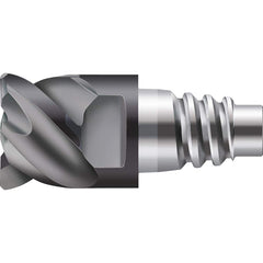 Corner Radius & Corner Chamfer End Mill Heads; Mill Diameter (Inch): 3/4; Mill Diameter (Decimal Inch): 0.7500; Length of Cut (Inch): 0.8390; Connection Type: E20; Overall Length (Inch): 1.6060; Flute Type: Spiral; Material Grade: WJ30TF; Helix Angle: 50;