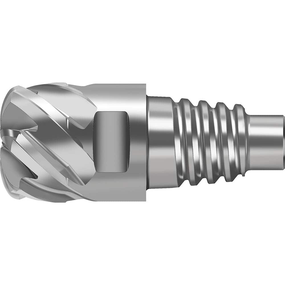 Corner Radius & Corner Chamfer End Mill Heads; Mill Diameter (Inch): 3/4; Mill Diameter (Decimal Inch): 0.7500; Length of Cut (Inch): 0.8390; Connection Type: E20; Overall Length (Inch): 1.6060; Flute Type: Spiral; Material Grade: WJ30RA; Helix Angle: 50;