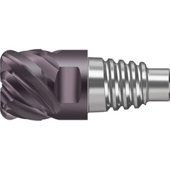 Corner Radius & Corner Chamfer End Mill Heads; Mill Diameter (mm): 10.00; Mill Diameter (Decimal Inch): 0.3940; Length of Cut (mm): 12.4000; Connection Type: E10; Overall Length (mm): 23.6000; Flute Type: Spiral; Material Grade: WJ30TF; Helix Angle: 50; C