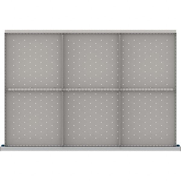 LISTA - 6-Compartment Drawer Divider Layout for 3.15" High Drawers - Industrial Tool & Supply