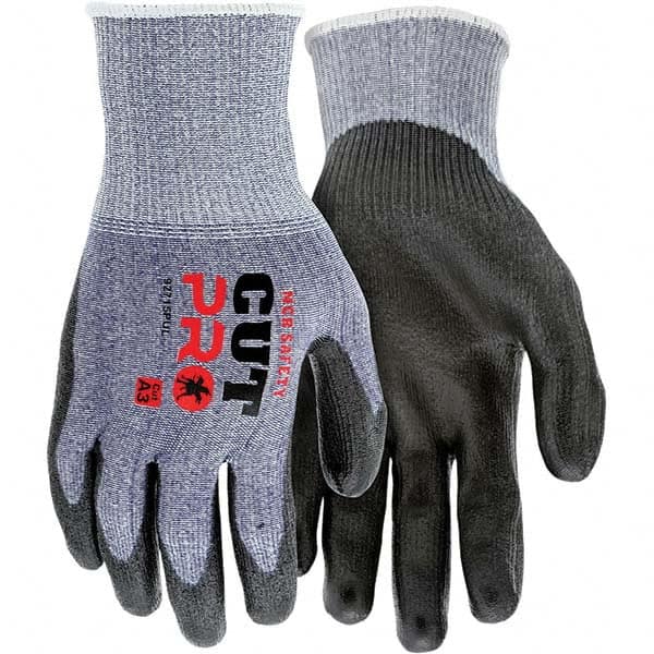 MCR Safety - Size L, ANSI Cut Lvl A3, Puncture Lvl 4, Abrasion Lvl 5, Polyurethane Coated Cut & Puncture Resistant Gloves - Industrial Tool & Supply