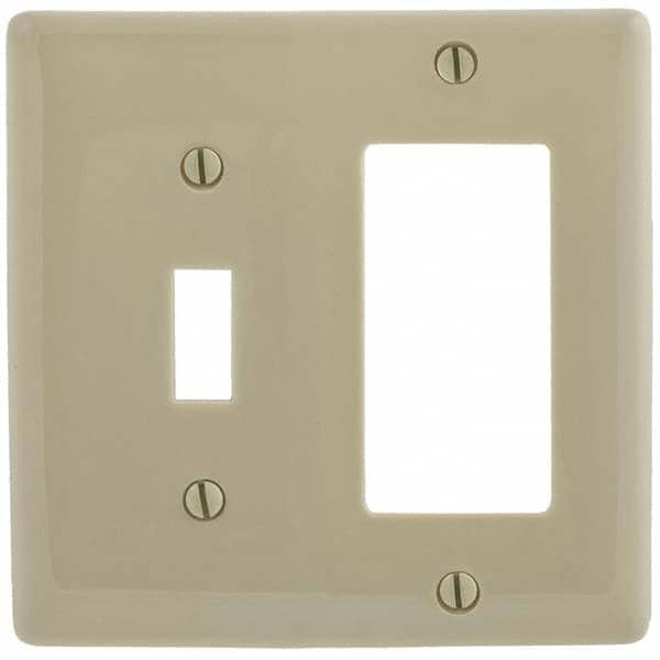 Hubbell Wiring Device-Kellems - Wall Plates Wall Plate Type: Combination Wall Plates Color: Ivory - Industrial Tool & Supply