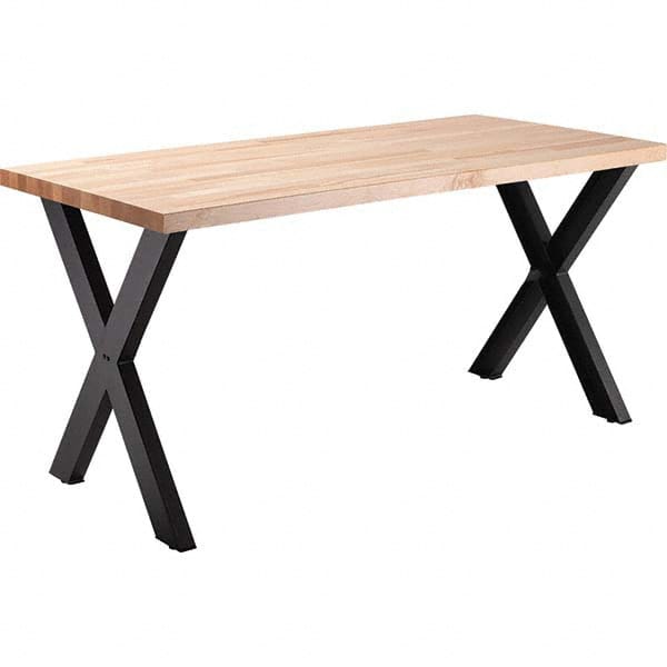 National Public Seating - Stationary Tables Type: Cafeteria Tables Material: Maple Wood; Steel - Industrial Tool & Supply
