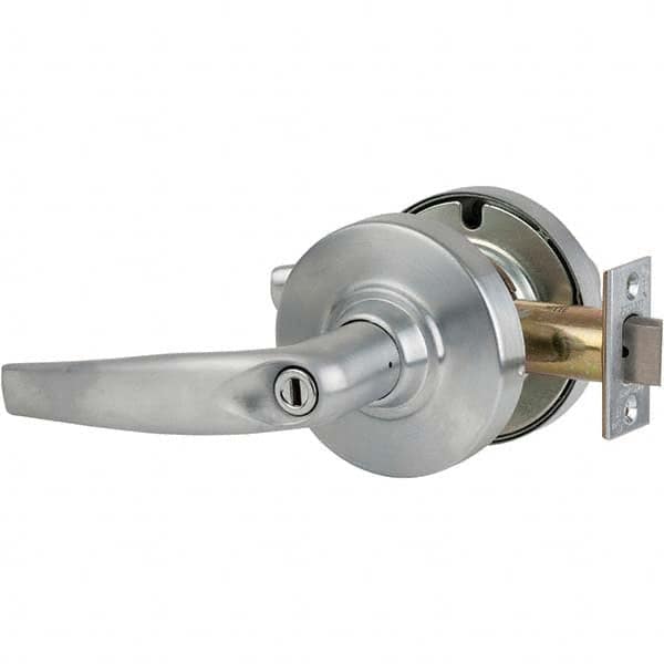 Schlage - Privacy Lever Lockset for 1-5/8 to 2-1/8" Doors - Industrial Tool & Supply