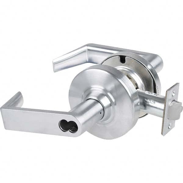 Schlage - Office Lever Lockset for 1-5/8 to 2-1/8" Doors - Industrial Tool & Supply