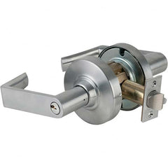 Schlage - Storeroom Lever Lockset for 1-5/8 to 2-1/8" Doors - Industrial Tool & Supply
