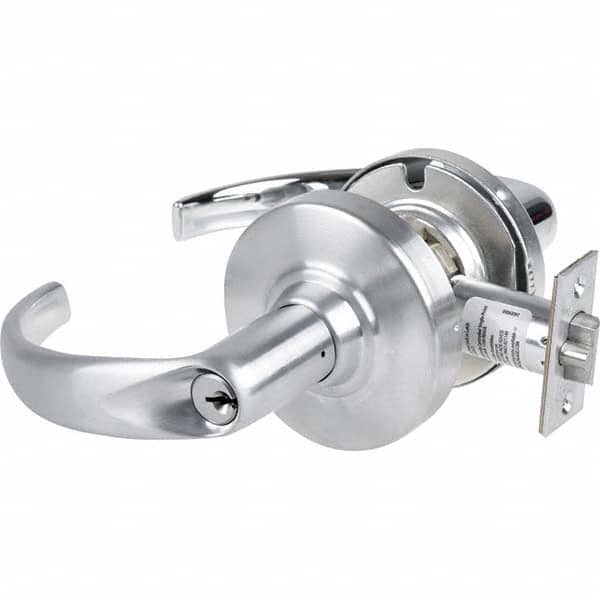 Schlage - Classroom Lever Lockset for 1-5/8 to 2-1/8" Doors - Industrial Tool & Supply