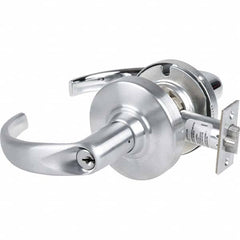 Schlage - Storeroom Lever Lockset for 1-5/8 to 2-1/8" Doors - Industrial Tool & Supply