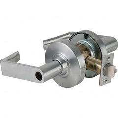 Schlage - Entrance Lever Lockset for 1-5/8 to 2-1/8" Doors - Industrial Tool & Supply