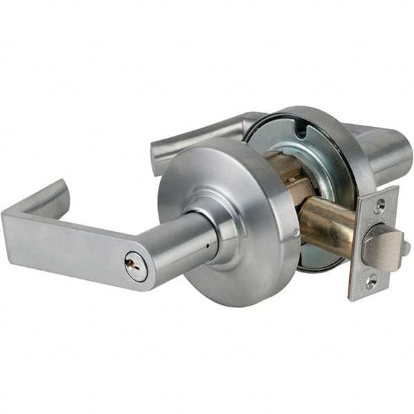 Schlage - Office Lever Lockset for 1-5/8 to 2-1/8" Doors - Industrial Tool & Supply