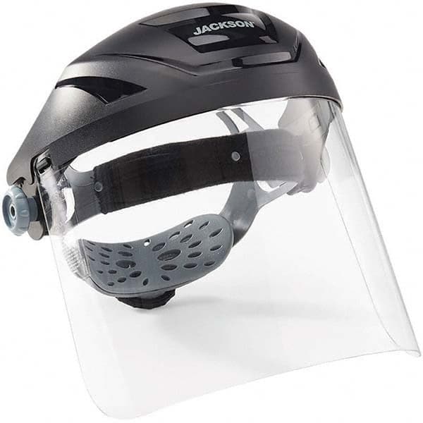 Jackson Safety - Nylon Gray Ratchet Adjustment Face Shield - Industrial Tool & Supply