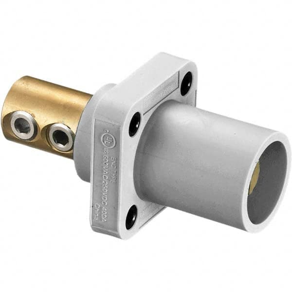 Single Pole Plugs & Connectors; Connector Type: Male; End Style: Male; Termination Method: Threaded Stud; Amperage: 400 A; Voltage: 600 V; NEMA Rating: 3R, 4X, 12; Voltage: 600 V; Amperage: 400 A