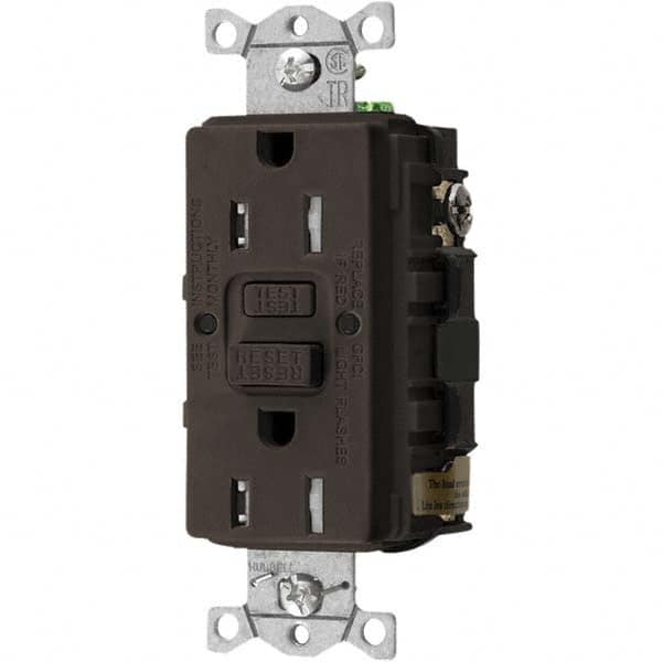 Bryant Electric - GFCI Receptacles Grade: Commercial Color: Brown - Industrial Tool & Supply