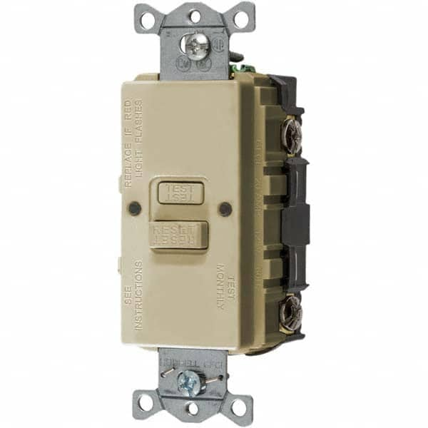 Bryant Electric - GFCI Receptacles Grade: Commercial Color: Ivory - Industrial Tool & Supply