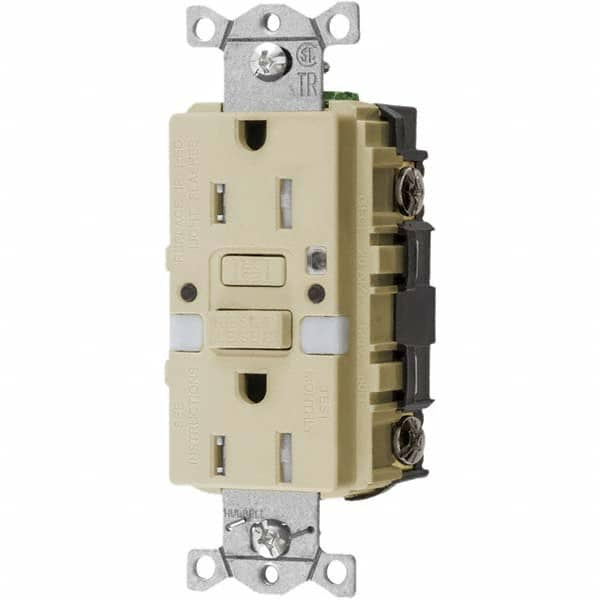 Bryant Electric - GFCI Receptacles Grade: Commercial Color: Ivory - Industrial Tool & Supply