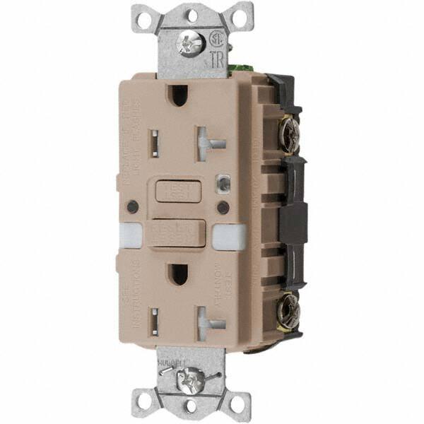 Bryant Electric - GFCI Receptacles Grade: Commercial Color: Almond - Industrial Tool & Supply