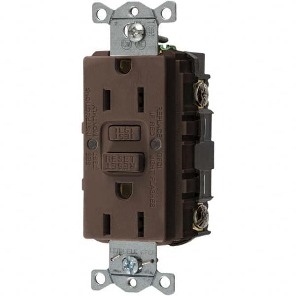 Bryant Electric - GFCI Receptacles Grade: Commercial Color: Brown - Industrial Tool & Supply