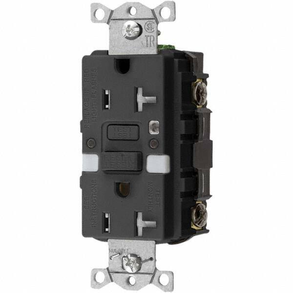 Bryant Electric - GFCI Receptacles Grade: Commercial Color: Black - Industrial Tool & Supply