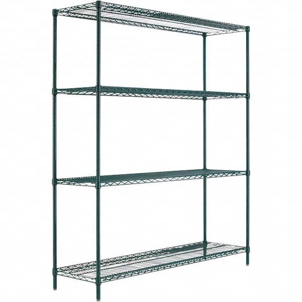 ALERA - 4,000 Lb Capacity 4 Shelf Wire Shelving - Starter Unit - Industrial Tool & Supply