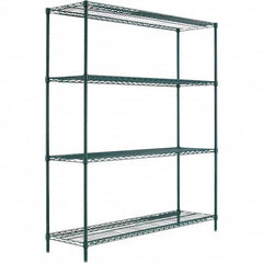 ALERA - 4,000 Lb Capacity 4 Shelf Wire Shelving - Starter Unit - Industrial Tool & Supply