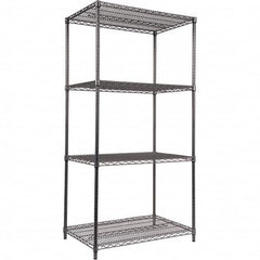 ALERA - 4,000 Lb Capacity 4 Shelf Wire Shelving - Starter Unit - Industrial Tool & Supply