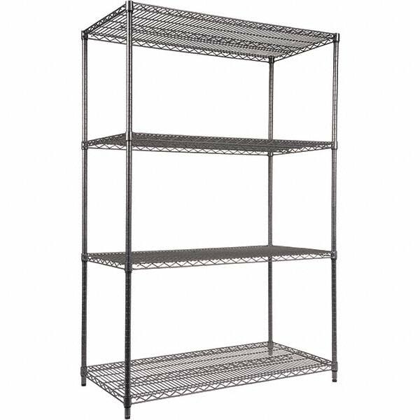 ALERA - 4,000 Lb Capacity 4 Shelf Wire Shelving - Starter Unit - Industrial Tool & Supply