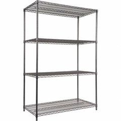 ALERA - 4,000 Lb Capacity 4 Shelf Wire Shelving - Starter Unit - Industrial Tool & Supply
