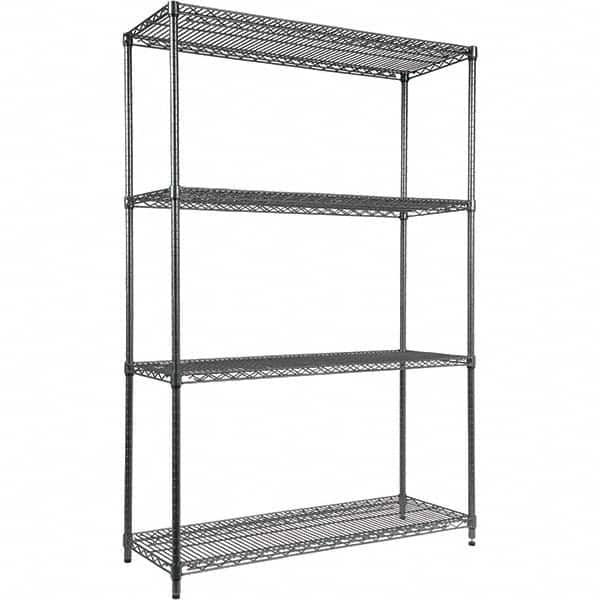 ALERA - 5,000 Lb Capacity 4 Shelf Wire Shelving - Starter Unit - Industrial Tool & Supply