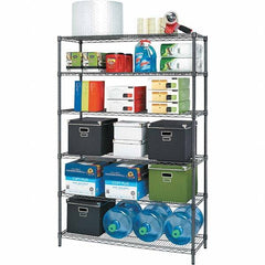 ALERA - 3,600 Lb Capacity 6 Shelf Wire Shelving - Starter Unit - Industrial Tool & Supply