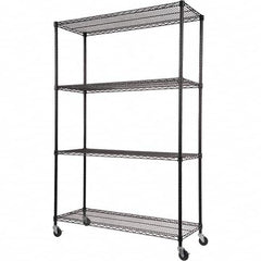 ALERA - 2,400 Lb Capacity 4 Shelf Wire Shelving - Starter Unit - Industrial Tool & Supply