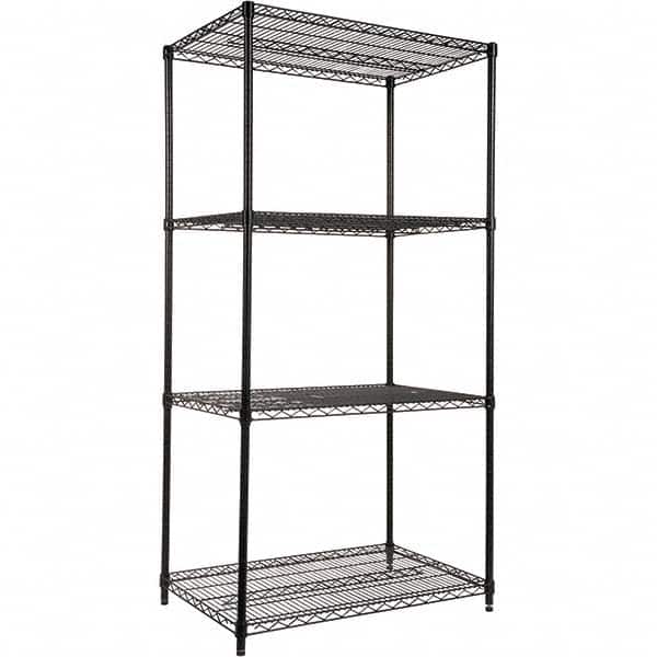 ALERA - 4,000 Lb Capacity 4 Shelf Wire Shelving - Starter Unit - Industrial Tool & Supply